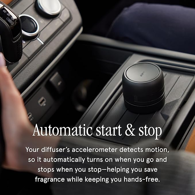 Pura Car Pro - Portable Smart Fragrance Diffusion - Rechargeable & Cordless Fragrance Diffusion for Car Rides - Portable Smart Car Diffuser - Automatic Start & Stop Accelerometer Detects Motion - Bloomnest