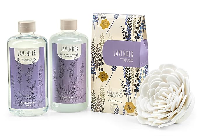Bath & Body Valentines Gift Set for Men and Women Spa Kit with Shea Butter, Vitamin E Reusable Beautiful Basket Perfect for Relaxation - Bloomnest