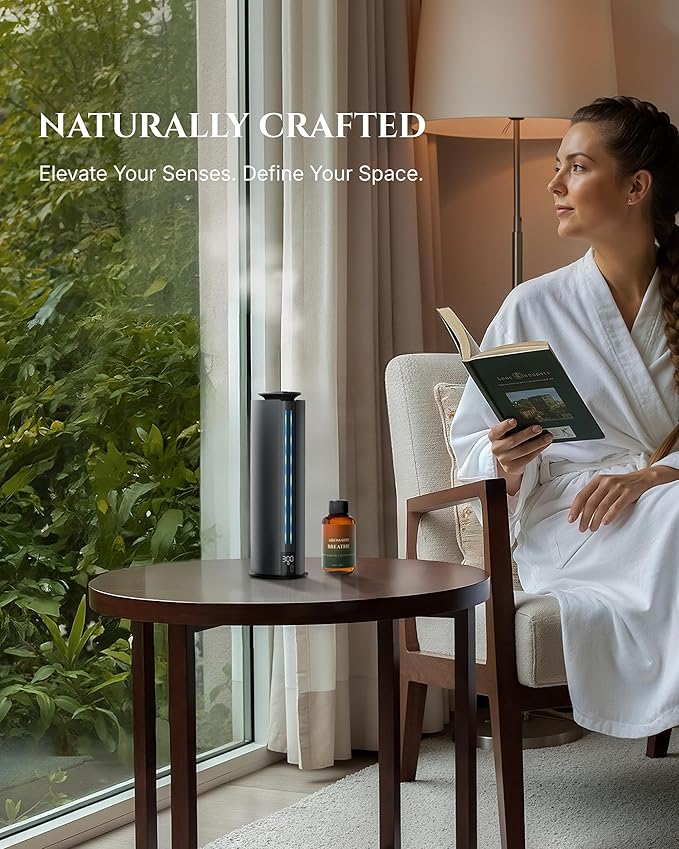 AROMADD Breathe Diffuser Oil 3.38 Fl Oz (100ml), Light Aroma Diffuser & Hotel Fragrance Diffuser Oil, Essential Oil Ideal for Anyone Who Loves a Fresh Scent Without Heavy Fragrance - Bloomnest