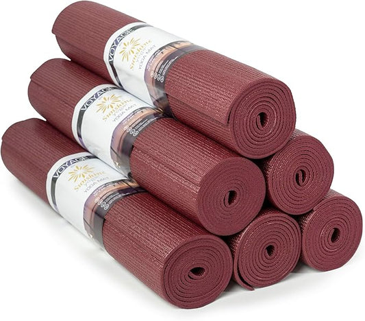 Sunshine Yoga Voyage Yoga Mat, 6 Pack, 72" x 24" Professional Studio and Gym Bulk Yoga Mats, 5mm Thick, Durable, Anti-Tear, Non Slip Fitness and Exercise Mats - Bloomnest