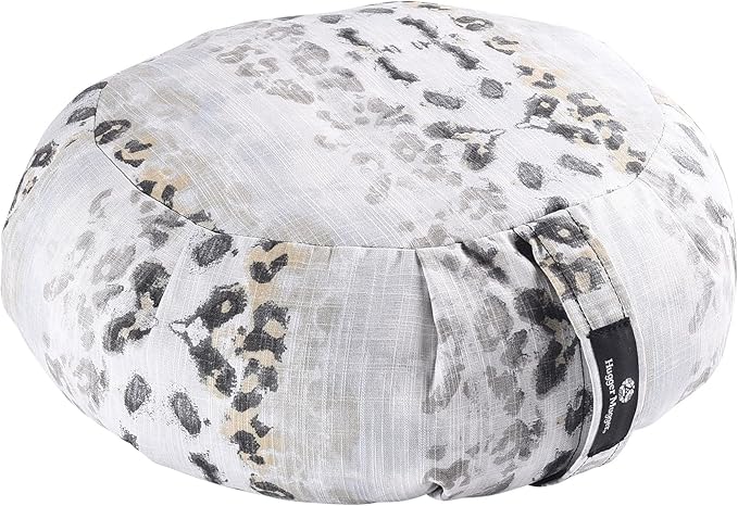 Hugger Mugger Zafu Meditation Cushion - Support in Cross-Legged Sitting, Buckwheat Filled, Durable Fabric, Convenient Handle, Handmade in USA