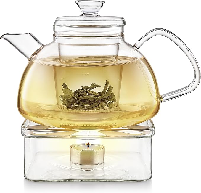 Teabloom Innovative Filtered Borosilicate Glass Teapot With Microdot Whole Leaf Tea Glass Infuser, 40 ounces – A Pure & Immersive Tea Experience – Tea Purist's Choice - Bloomnest