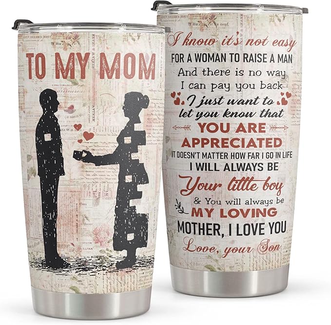 Macorner Mothers Day, Birthday Gifts for Mom, Women & Christmas Gifts From Son, Kids, Stainless Steel Tumbler 20oz - Bloomnest