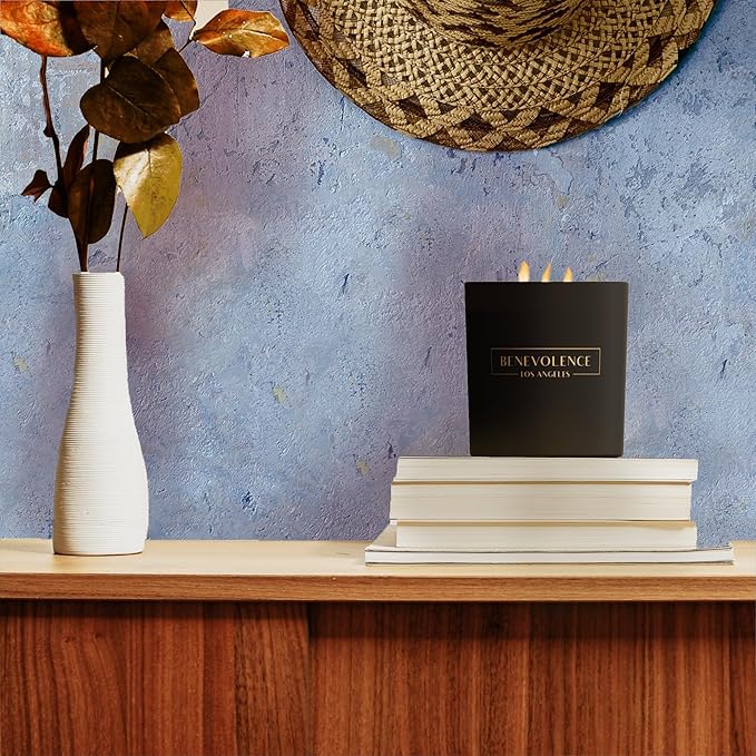 Benevolence LA 3 Wick Candle, Fig Tree Large Christmas Scented Candles | Soy Candles | Holiday Candle Gifts for Women and Men | Home Fragrance | Aromatherapy | Bathroom Freshener 14.5 Oz, 45 Hour Burn - Bloomnest