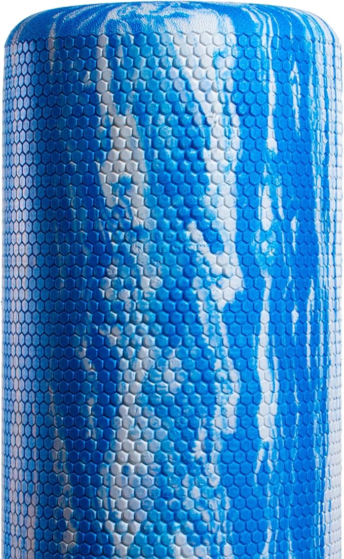 OPTP PRO-ROLLER Standard Density Foam Roller - Durable Roller for Back Massage, Deep Tissue Foam Roller Exercises, Stretching, Fitness, Yoga and Pilates - 36 Inches by 6 Inches, Blue - Bloomnest