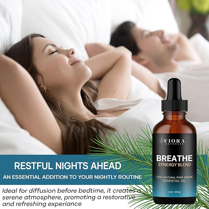 Breathe Essential Oil for Diffuser - Essential Oil Blend with Eucalyptus Peppermint Tea Tree and Peppermint, Breathe Easy Essential Oil for Humidifier, Rub, and Aromatherapy - Bloomnest