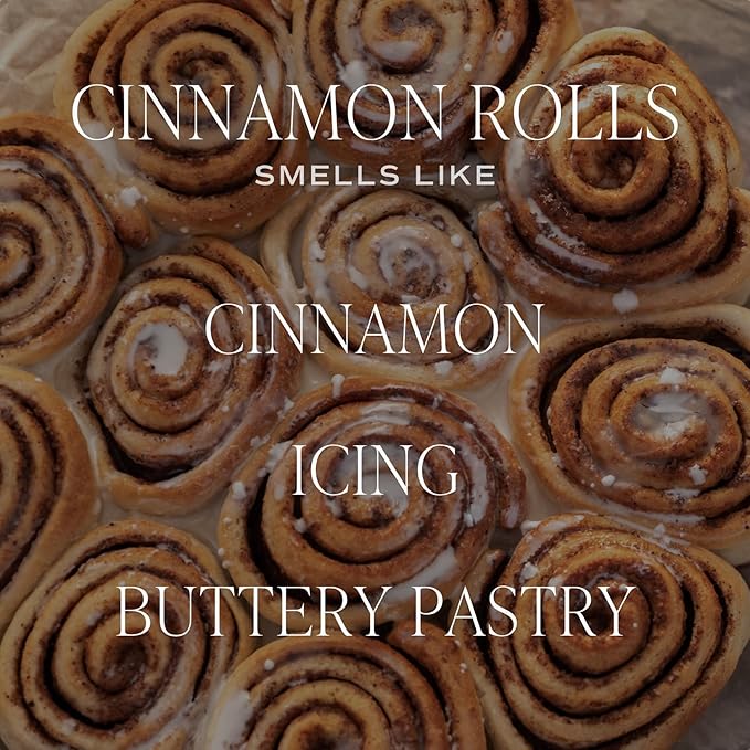 Sweet Water Decor Cinnamon Rolls Christmas Scented Candles - Christmas Stocking Stuffers Soy Candles Icing & Pastry Scent - Christmas Candles with 70 Hours Burn Time - 15Oz Tan Matte Jar Wax Candles - Bloomnest