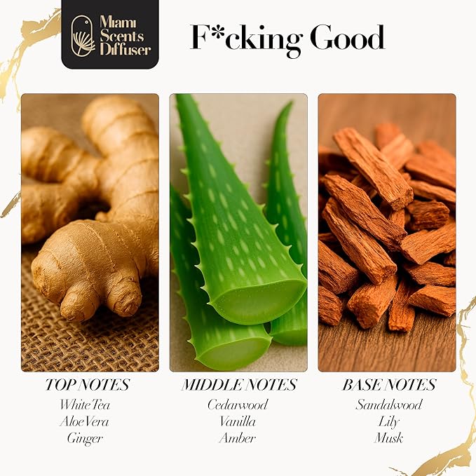 F*cking Good Scent Inspired by Faena Miami Beach Hotel 4 FlOz - 120 ml Essential Oils Aroma for Home Office Diffuser Luxury Fragance Refill Aromatherapy Fresh Blend of Jasmine Bergamot and Sandalwood - Bloomnest