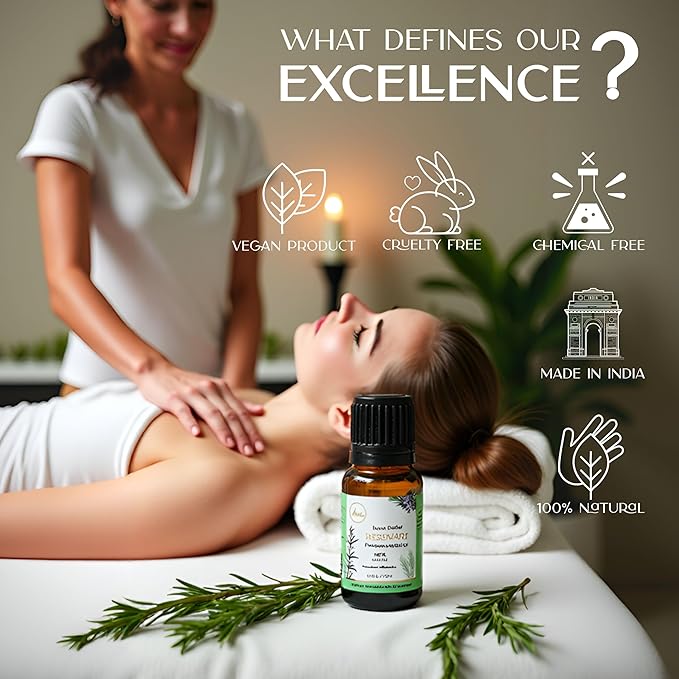 My Ace Rosemary Essential Oil | Pure, Natural & Premium Grade with Dropper for Scalp Care, Diffuser, Skin, Aromatherapy, Massage & Bath Use | 0.33 fl oz (Pack of 1) MyAce