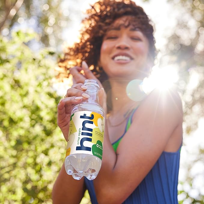 Hint Fruit-Infused Bottled Water, Crisp Apple - Sugar Free Flavored Water with Zero Calories, Naturally Flavored, and No Artificial Sweeteners - 16 Fl Oz (Pack of 12) - Bloomnest