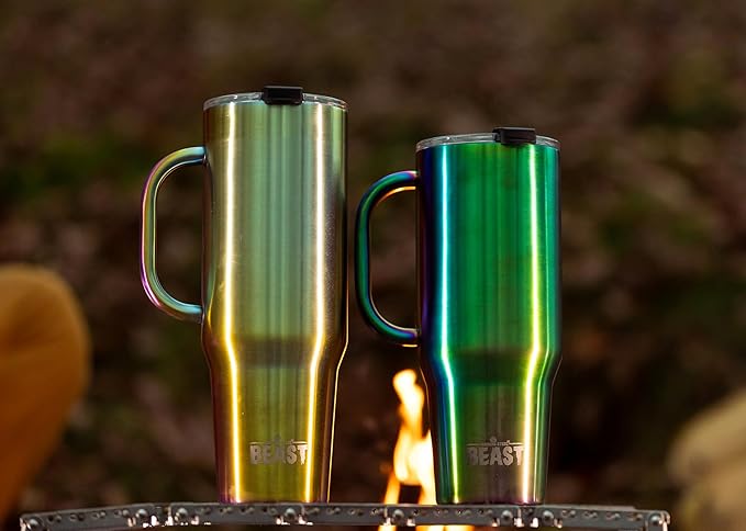 Beast 50 oz Tumbler Stainless Steel Vacuum Insulated Coffee Ice Cup Double Wall Travel Flask (Rainbow) - Bloomnest