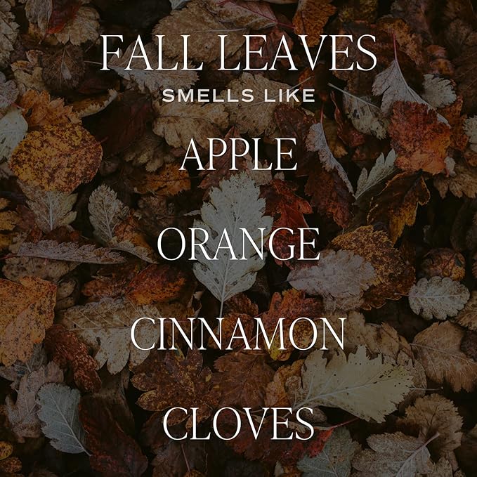 Sweet Water Decor Fall Leaves Candle, Large 15oz Jar, Soy Blend Wax Scented with Apple, Berry & Cinnamon, Cozy Autumn Home Candle, Non-Toxic & Long-Lasting, Thanksgiving Gift for Women, 70+ Hour Burn - Bloomnest