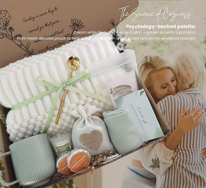 Get Well Soon Gift Basket- Relaxation, Birthday,Mothers Day /Self Care Package, After Surgery, Sympathy Gift for Loss of Loved One, Thinking of You Gift Set, Grief/Comfort/Miscarriage Gift for Women - Bloomnest