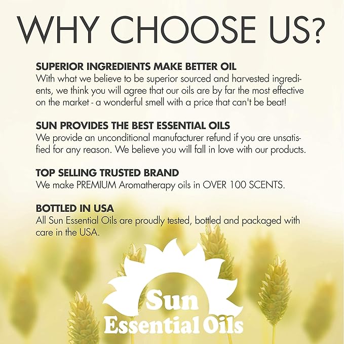 Sun Essential Oils - Peppermint Essential Oil (8 oz) with Dropper for Diffuser, Humidifier, Skin & Aromatherapy Body Massage, Candle & Soap Making for Home - Bloomnest