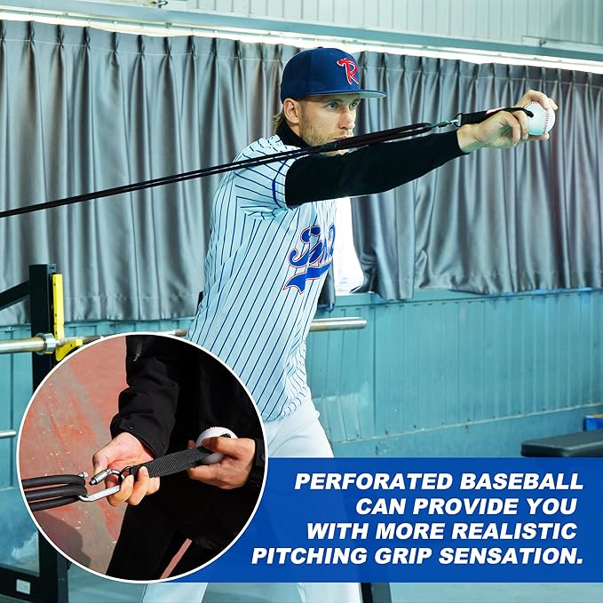 Resistance Bands for Pitchers, Baseball & Softball Training Equipment for Improving Arm Strength & Pitching Training, Baseball Pitching Bands for All Skill Levels - Bloomnest