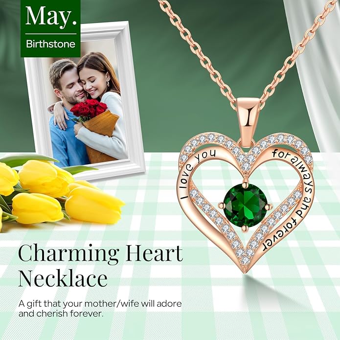 18K Rose Gold Necklaces for Women Birthday Gifts for Women Jewelry for Women Birthday Gifts for Wife Girlfriend Daughter Wife Birthday Gifts for Anniversary Mothers Day Christmas Valentines Gifts - Bloomnest