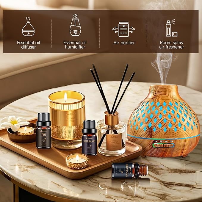 Hotel Diffuser Oils, Hotel Collection Diffuser Oil, Luxury Essential Oil for Diffuser, Soap & Candle Making Scents - 1 Way, Dream State, Coastal Cabine, Gloden Magic - Bloomnest