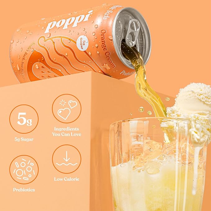 Poppi Sparkling Prebiotic Soda Beverage with Apple Cider Vinegar, Seltzer Water and Fruit Juice, Crowd Pleasers Variety Pack, 12 Fl Oz, Pack of 12, Packaging May Vary - Bloomnest