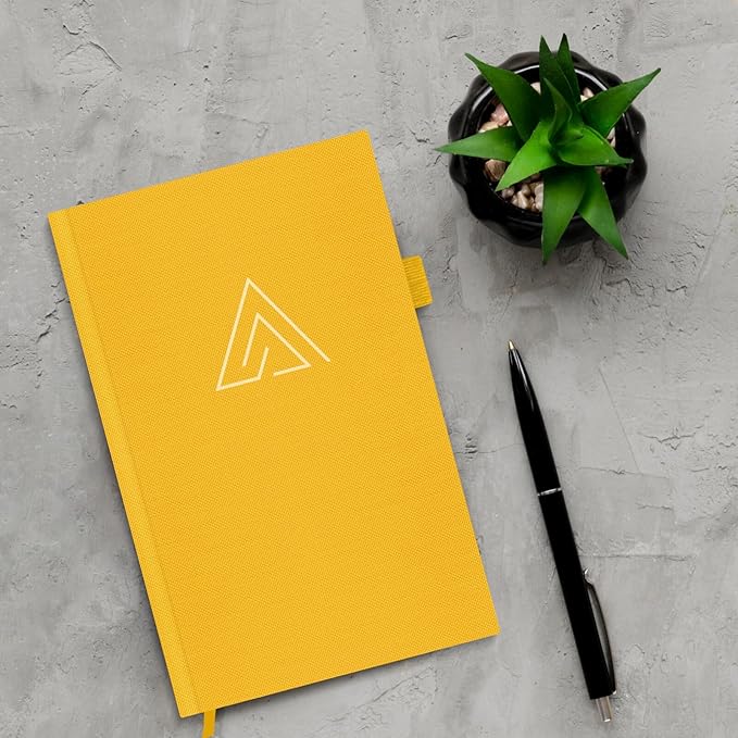 Self-Mastery Journal for Men - Gratitude and Productivity Journal for More Happiness, Positivity, Growth, Mindfulness, Self Care and Reflection - Guided Inspirational Journals for Men (Yellow) Draphy