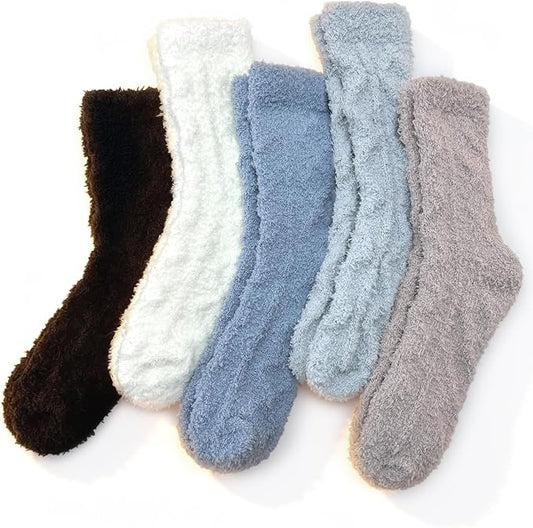 TEHOOK Warm & Cozy Valentines Gifts for Women, Fluffy Fuzzy Plush Sleeping Slipper Socks - Soft Warm Fabric