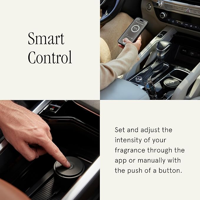 Pura Car Diffuser - Portable Fragrance System - On/Off Controlled Through Car Acceleration - Adjustable Intensity Control Through App - Fragrances Sold Separately - Bloomnest