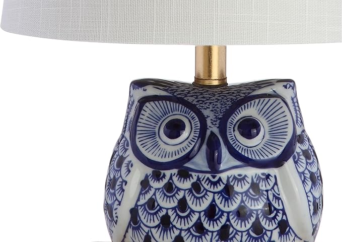 JONATHAN Y JYL3014A-SET2 Justina 16" Ceramic Mini Table Lamp(Set of 2) Cottage,Transitional for Bedroom, Living Room, Office, College Dorm, Coffee Table, Bookcase, Blue/White - Bloomnest