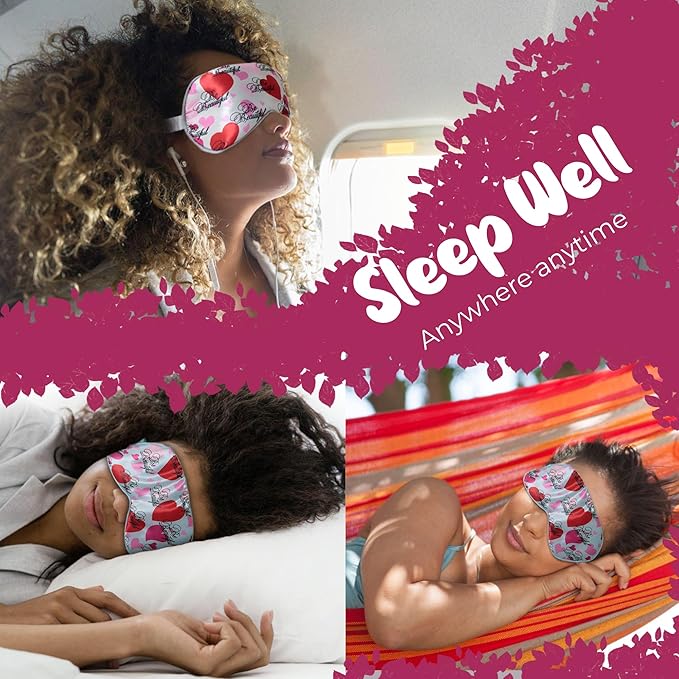 Luxury Elastic Band Sleep Mask – Soft, Lightweight & Ultra Comfort-Perfect for Light Blocking Wake up Radiant (Silver, Adjustable Strap) - Bloomnest