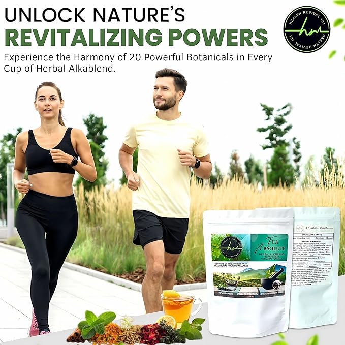 Tea Absolute AlkaBlend – Organic Loose Leaf Herbal Tea for Detox, Digestion, Immunity & Energy – Alkaline Wellness Blend, Vegan, Caffeine-Free, Non-GMO - Bloomnest