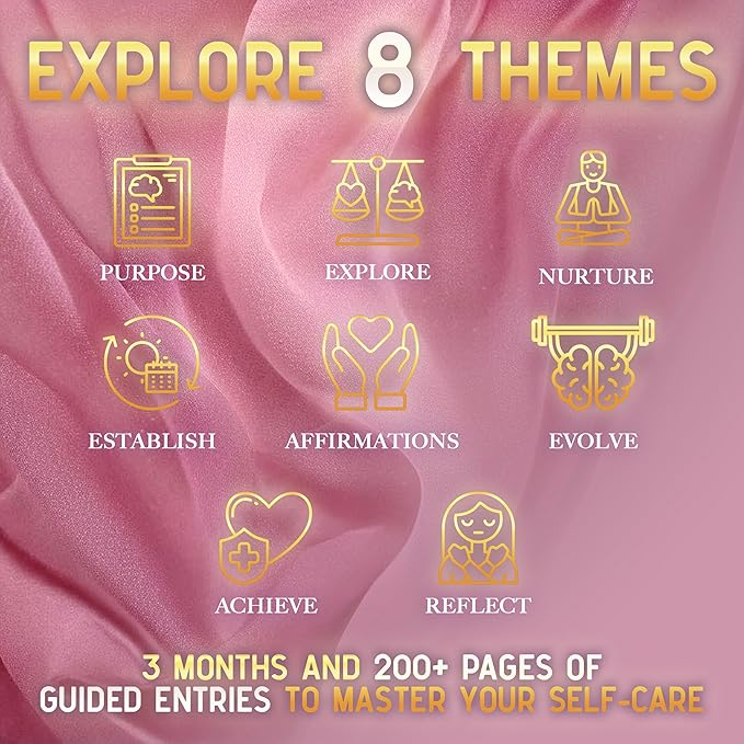 Planners with Purpose Self-Care Planner for Women - Wellness & Mindfulness Journal with Guided Prompts, Self Love & Gratitude Exercises - Daily Reflection & Goal Setting Notebook - Aesthetic Hardcover A5 (white) PlannerswithPurpose