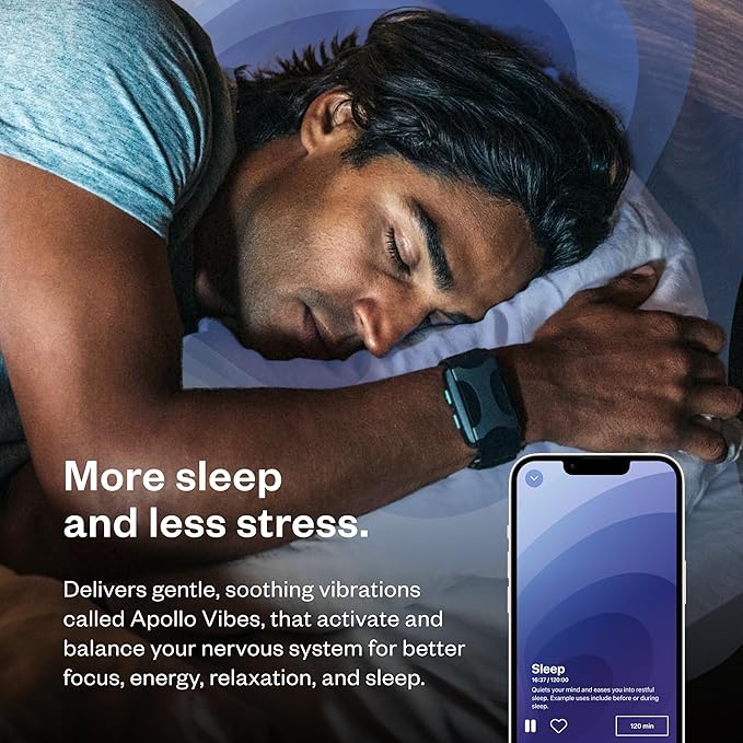 Apollo Neuro Wearable – Award-Winning Sleep & Stress Relief Device – Fall Asleep Faster, Sleep Longer & Deeper – Stimulate Calm, Boost Focus & Relaxation - Bloomnest