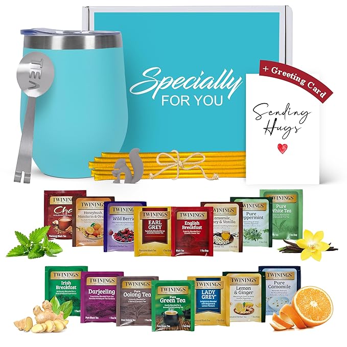 Gift Set for Tea Lovers – Get Well Care Package with Sampler (Sending Hug Card) - Bloomnest