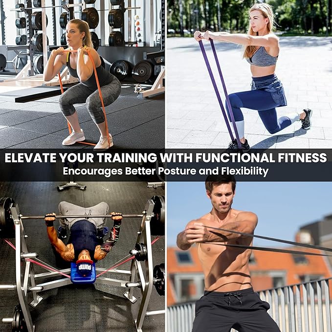 Pull Up Assist Bands Set by Functional Fitness. Heavy Duty Resistance and Assistance Training Band - Bloomnest