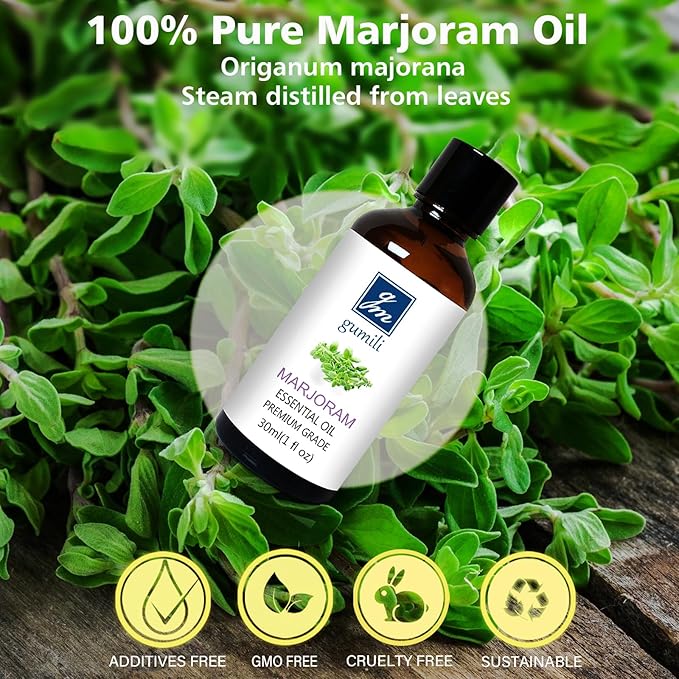 Marjoram Essential Oil 1 Oz – 100% Pure Natural Sweet Marjoram Essential Oil for Diffuser, Skin, Massage & DIY, Fresh Herbal Aroma - Bloomnest