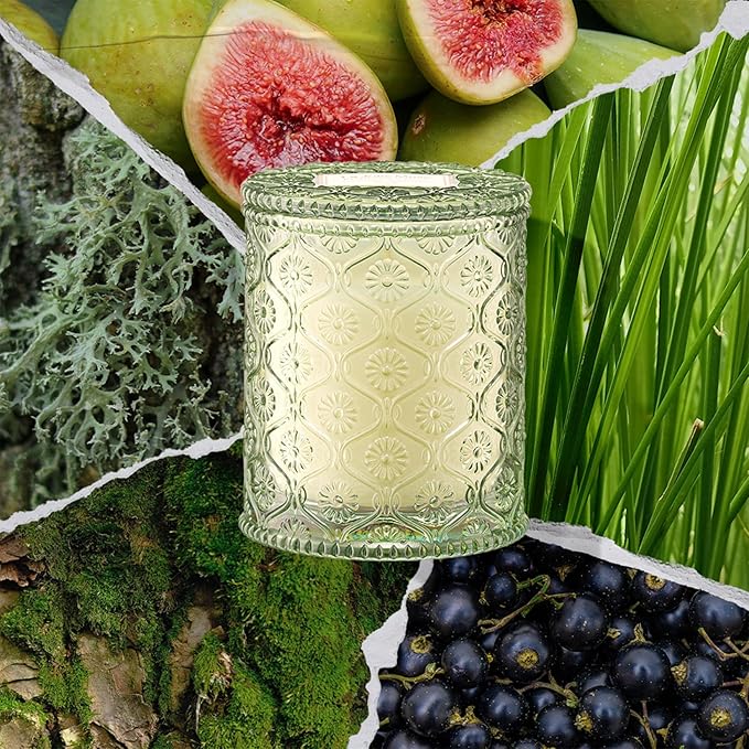LA JOLIE MUSE Kyoto Vine & Moss Candle - Green Leaves, Tree Moss, Vetiver | 6 oz Natural Soy Wax | 40 Hours Clean Burn | Fresh Scented Candle | Gift-Ready for Hosts & Gatherings - Bloomnest