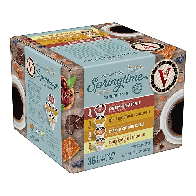 Victor Allen's Coffee Springtime Coffee Variety Pack, Medium Roast, 36 Count, Single Serve Coffee Pods for Keurig K-Cup Brewers - Bloomnest