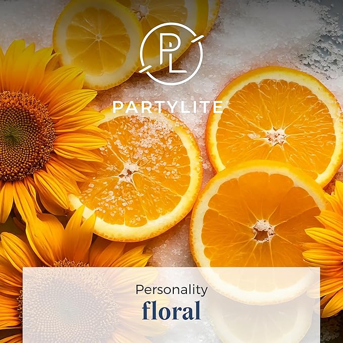 PartyLite 3-Wick Jar Candle, Highly Fragranced Clean Burning Glass Candle, 25-45 Hours Burn Time (Sunflower Kisses) - Bloomnest