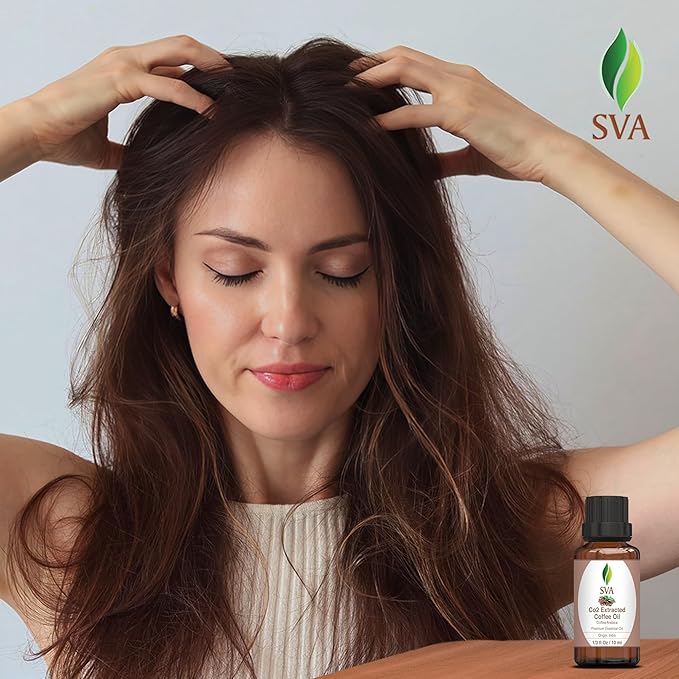 SVA Coffee Essential Oil – 1/3 Fl Oz – 100% Natural Coffee Oil - for Diffuser, Hair Care, Face, Skin Care, Aromatherapy, Scalp and Body Massage, Soap and Candle Making - Bloomnest