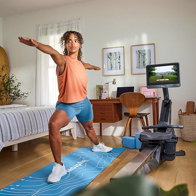 Hydrow Wave Rowing Machine with 16" HD Touchscreen & Speakers - Foldable | Live Home Workouts, Subscription Required - Bloomnest