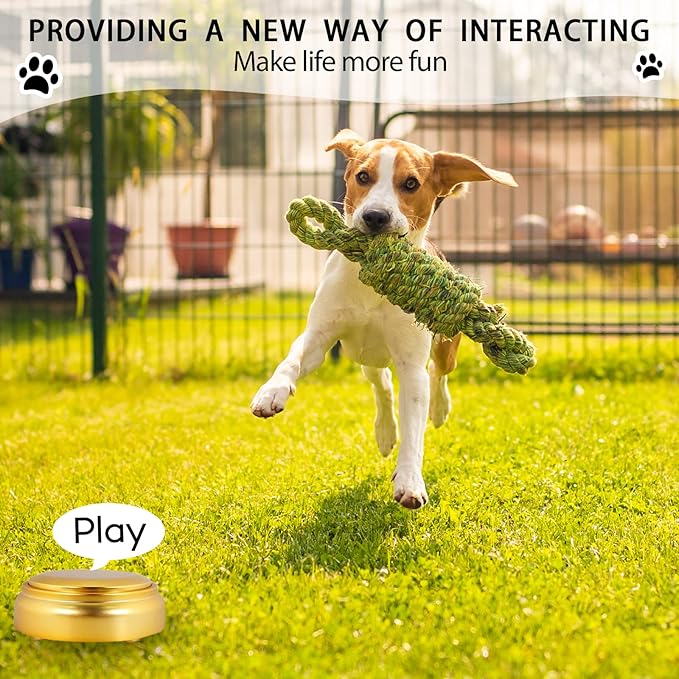Recordable Buttons | Pet Talking Button | Custom Sound Button | Easy Button for Dog or Cat Communication | Game Buzzer for Home Office Gifts (Including Batteries) - Bloomnest