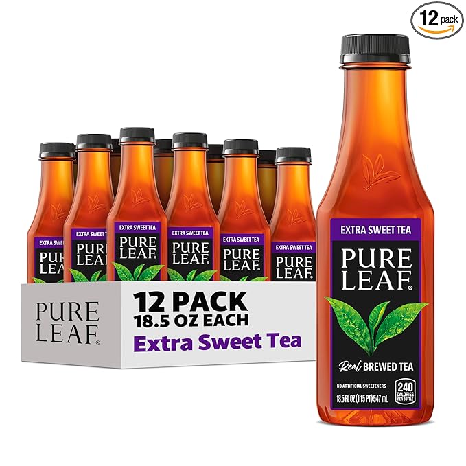 Pure Leaf Iced Tea, Extra Sweet, Real Brewed Tea, 18.5 Fl Oz Bottles (Pack Of 12) - Bloomnest