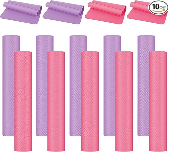 10 Pack Yoga Mats Bulk, 68'' x 24'' x 4mm Thick Yoga Mats for Kids and Adult Gym Mats Bundle Latex Free Exercise Mats with Non Slip Texture for Outdoor Yoga, Pilates or Workout - Bloomnest
