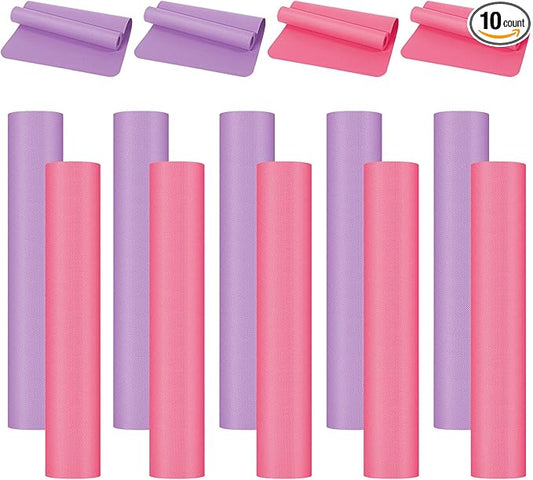 10 Pack Yoga Mats Bulk, 68'' x 24'' x 4mm Thick Yoga Mats for Kids and Adult Gym Mats Bundle Latex Free Exercise Mats with Non Slip Texture for Outdoor Yoga, Pilates or Workout - Bloomnest