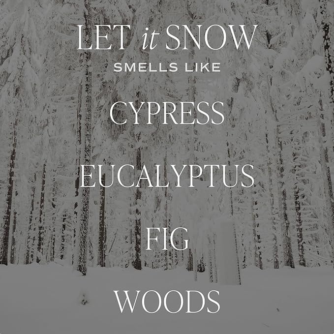 Sweet Water Decor Let it Snow Christmas Scented Candles - Christmas Stocking Stuffers Soy Candles with Cypress Scent - Christmas Candles with 40 Hours Burn Time - 9Oz Black Lid Amber Jar Wax Candles - Bloomnest