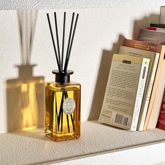 M&SENSE 10.14 oz Large Reed Diffuser Set | New Home Scent Oil Diffuser with Sticks | Hotel Collection Non-Toxic Essential Oil |for Bedroom Bathroom Living Room - Bloomnest