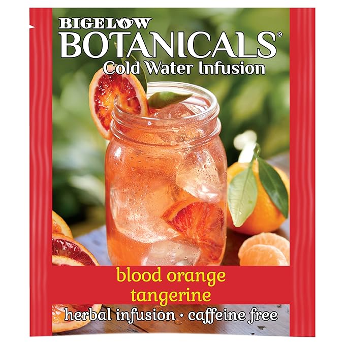 Bigelow Botanicals Blood Orange Tangerine, Caffeine Free Herbal Tea with Blood Orange & Tangerine Flavor, 18 Count (Pack of 6), 108 Total Tea Bags - Bloomnest