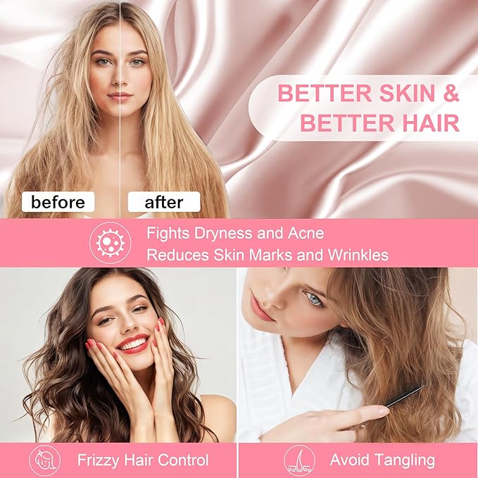 Mulberry Silk Pillow Cases Standard Size with Hidden Zipper, Ultra Smooth and Soft Silk Satin Pillowcase for Hair and Skin, Stocking Stuffers for Teen Girls, Gifts for Women Her Mom Sister Bestie - Bloomnest