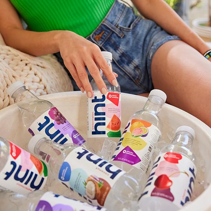 Hint Fruit-Infused Bottled Water, Strawberry Kiwi - Sugar Free Flavored Water with Zero Calories, Naturally Flavored, and No Artificial Sweeteners - 16 Fl Oz (Pack of 12) - Bloomnest