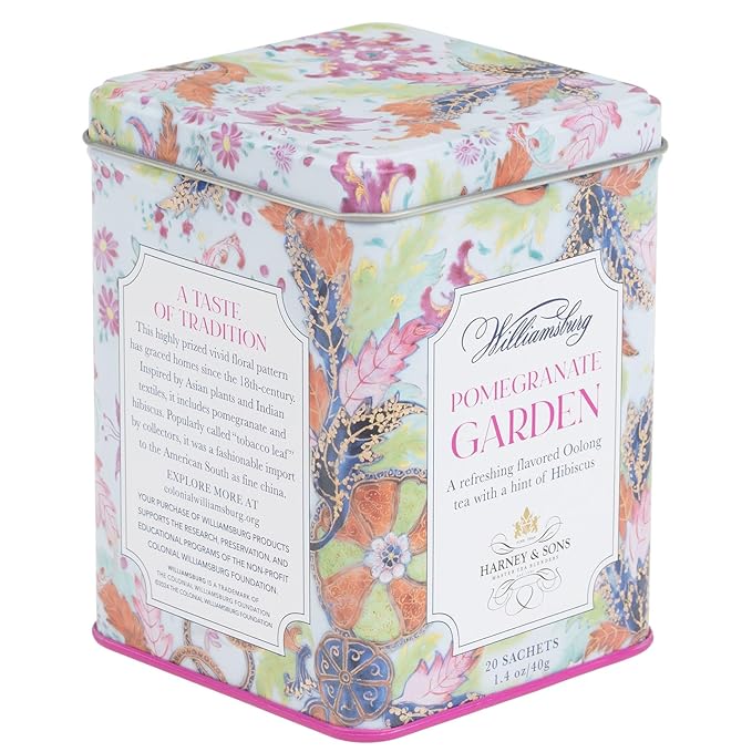 Harney & Sons Pomegranate Garden Tea 20 sachets | Flavored Oolong with hint of Hibiscus - Bloomnest