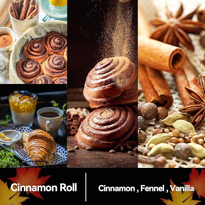 Cinnamon Roll Candles – Holiday Soy Candles for Christmas & Thanksgiving | Warm Cinnamon Sugar Scented Candle | Winter Bakery Candle Gift for Home, Cozy Aromatherapy Gifts for Women Men - Bloomnest