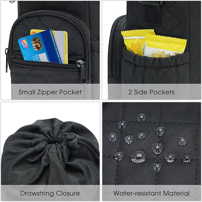 sportsnew Water Bottle Holder with Strap 32oz 40oz Insulated Water Bottle Carrier Sling Bag with Phone Pocket Crossbody sportsnew